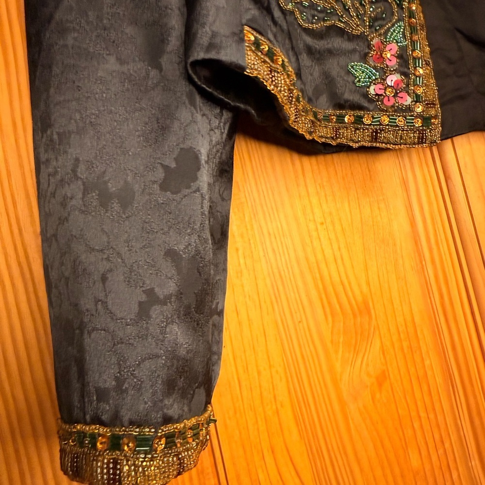 Vintage Victoria’s Secret Beaded Cropped Jacket Embroidered Bolero - Picture 7 of 10